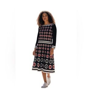 Alaïa Paris Knitted Graphic Circle Dress Size IT42